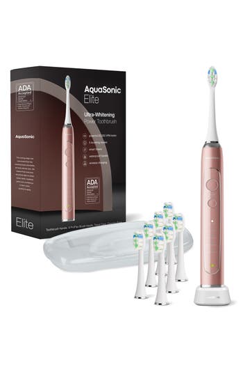 Aquasonic Elite Ultra-whitening Power Toothbrush In Rose Gold