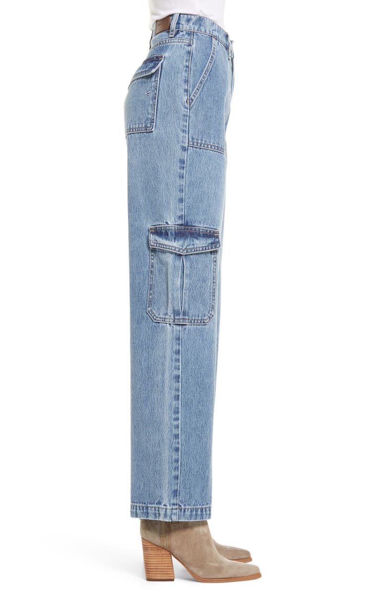HIDDEN JEANS Cargo Pocket Dad Jeans, Alternate, color, 