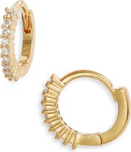 Nordstrom Cubic Zirconia Thin Huggie Hoop Earrings