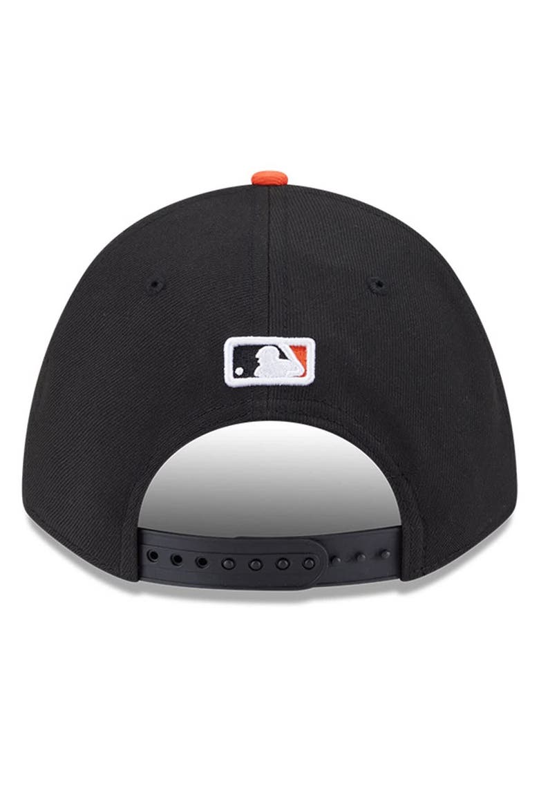 Men's New Era  Black Baltimore Orioles Player Replica 9FORTY Adjustable Hat, Alternate, color, Black