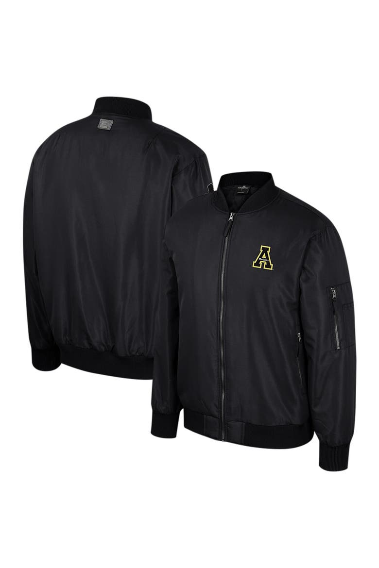 Men's Colosseum  Black Appalachian State Mountaineers Full-Zip Bomber Jacket, Main, color, Black