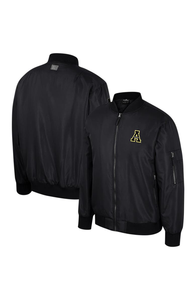 COLOSSEUM Men's Colosseum  Black Appalachian State Mountaineers Full-Zip Bomber Jacket, Main, color, 
