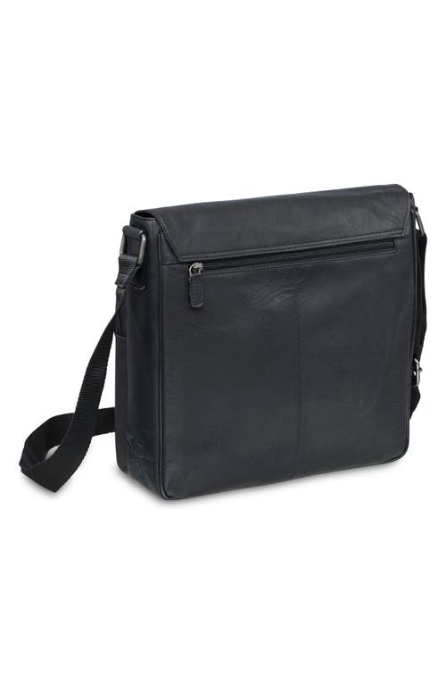 Mancini Leather Laptop Messenger Bag In Black