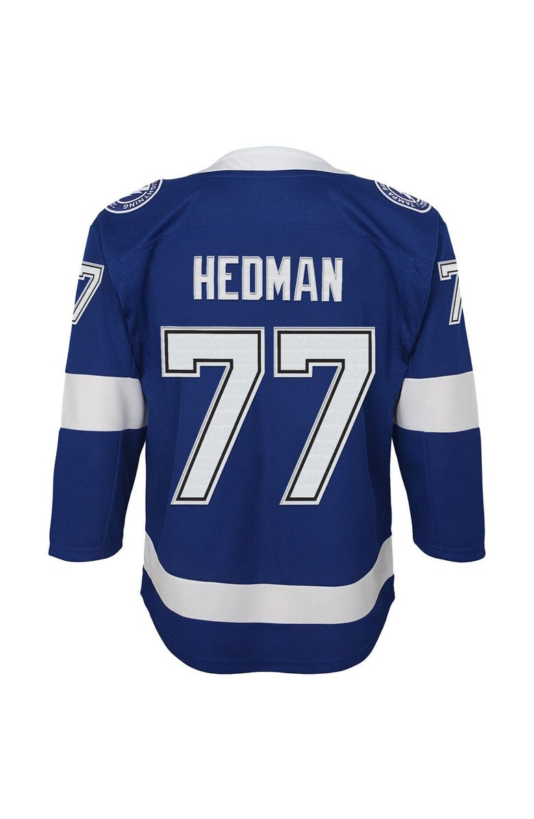 Outerstuff Youth Victor Hedman Blue Tampa Bay Lightning Home Premier Player Jersey, Alternate, color, Blue