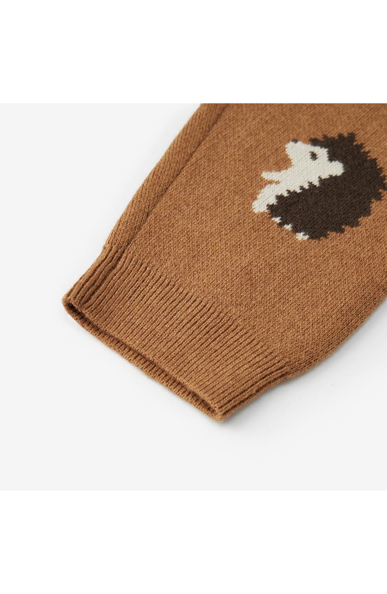 Milkbarn Knitted Sweatpants, Alternate, color, Pinecone & Hedgehog