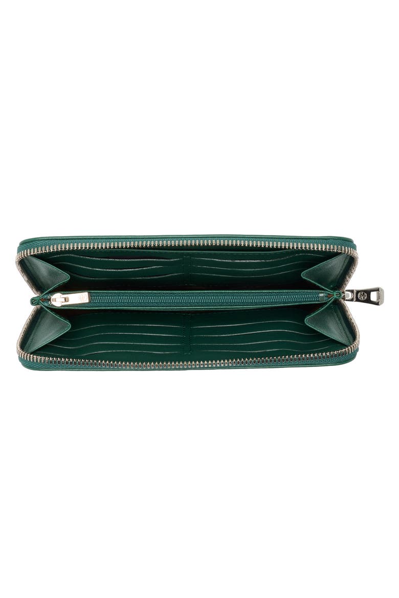 Le Pilage Cuir Zip Wallet, Alternate, color, EMERALD GREEN