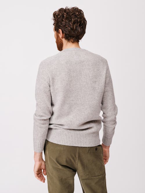Aubin Prestwick Shetland Crew Neck Sweater In Silver
