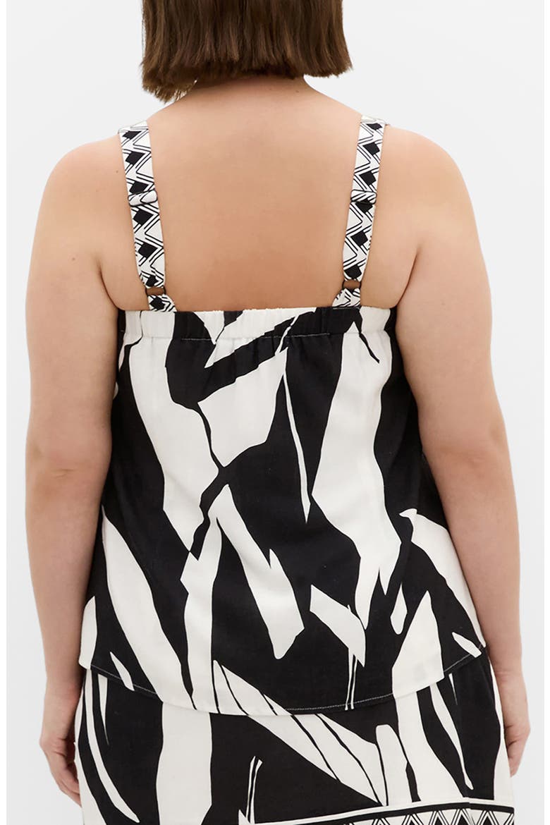 Contrast Border Sleeveless Top, Alternate, color, MIRAGE BDR