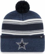 '47 Men's '47 Navy Dallas Cowboys Fadeout Cuffed Knit Hat with Pom