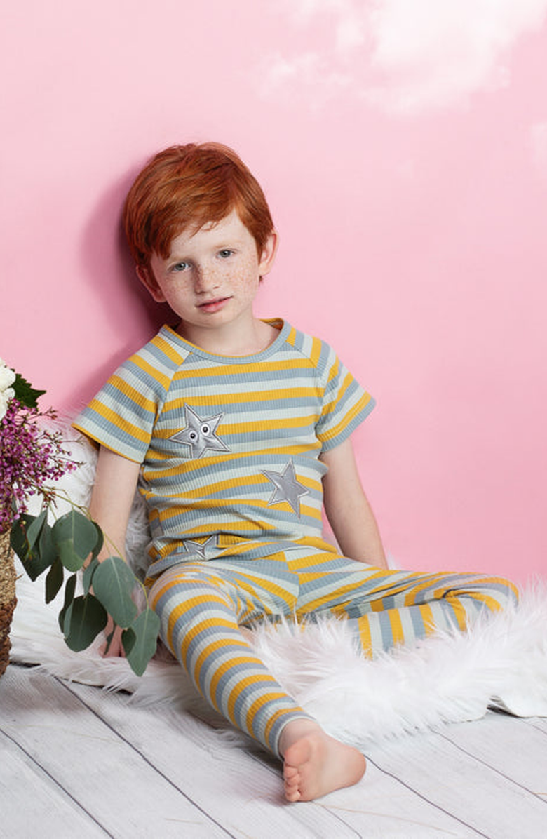 NoggiWear Striped Happy Star Loungewear Set, Alternate, color,