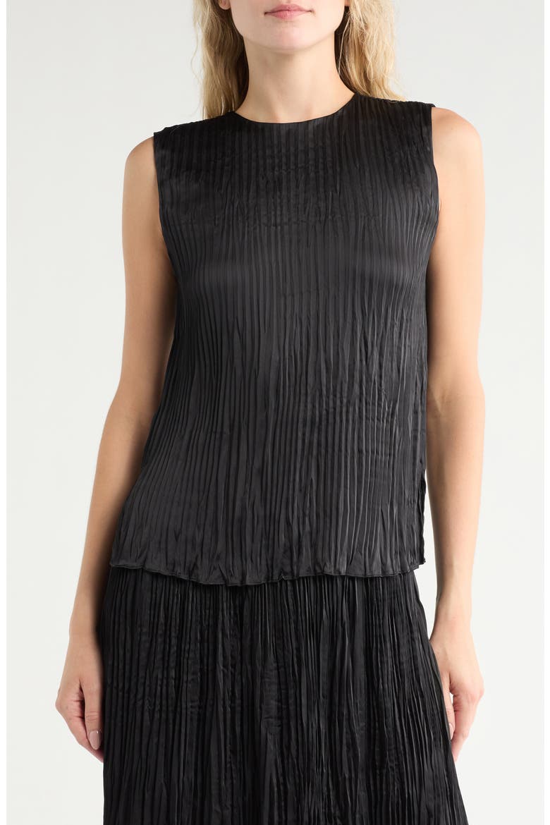 Crushed Satin Shell, Main, color, BLACK