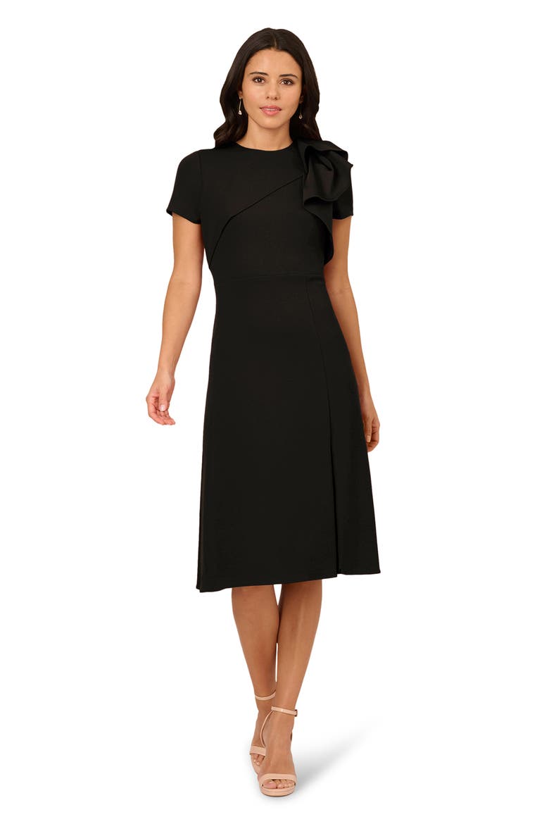 Ruffle Sheath Dress, Alternate, color, BLACK