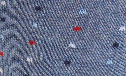 Nordstrom Mini Dot Cotton Blend Dress Socks In Blue