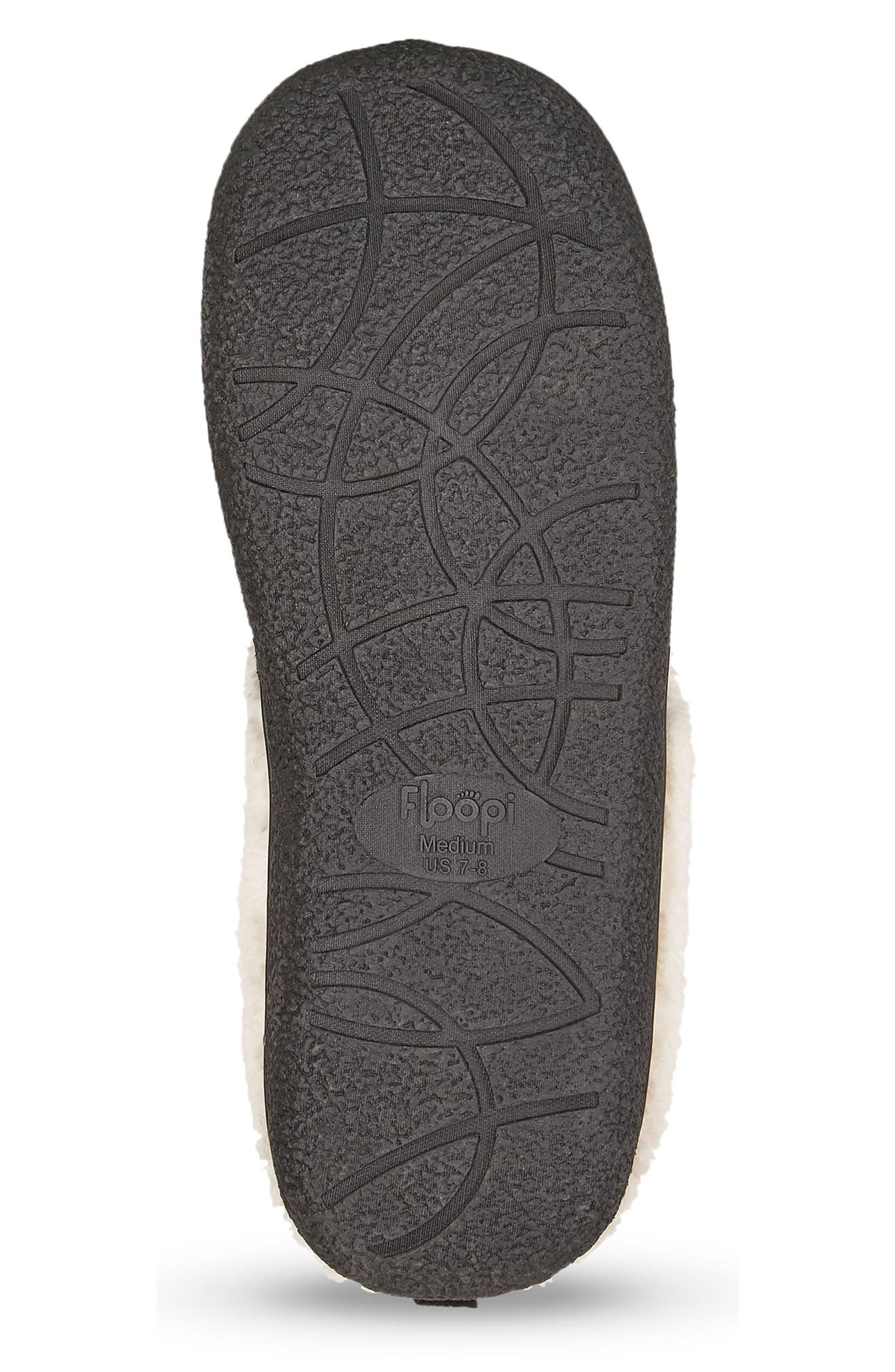 FLOOPI Faux Shearling Lined Slipper, Alternate, color, Black