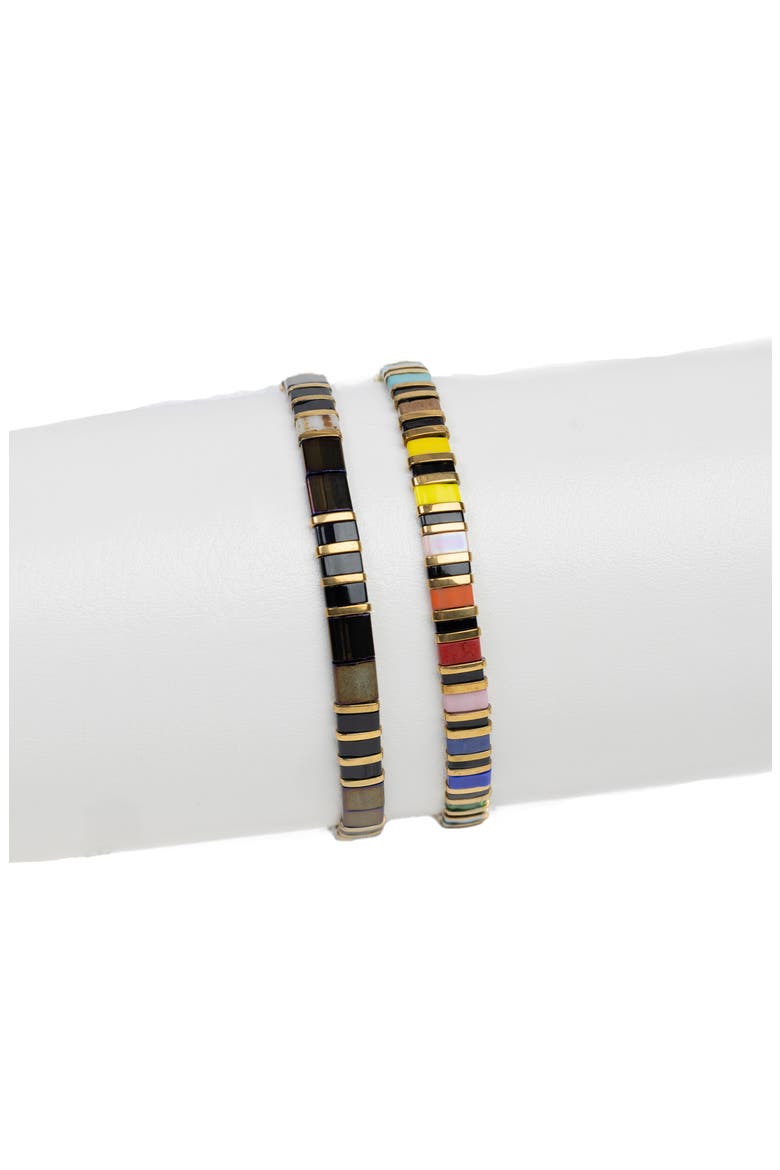 2-Pack Stretch Beaded Bracelets, Alternate, color, PINK