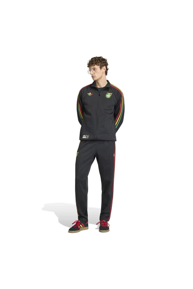 Men's adidas Black Jamaica National Team Originals Full-Zip Track Jacket, Alternate, color, Black