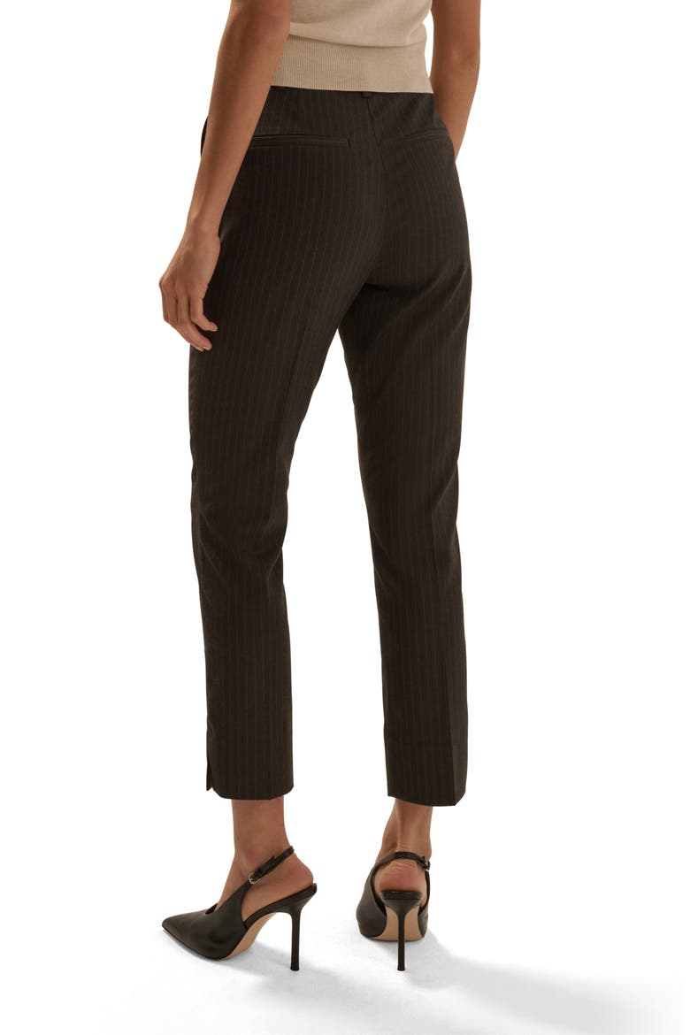 The Favorite Cigarette Pinstripe Ankle Pants, Alternate, color, ESPRESSO PINSTRIPE