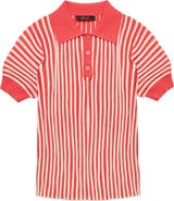 DELUC Amarenta Stripe Polo Sweater
