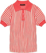 DELUC Amarenta Stripe Polo Sweater