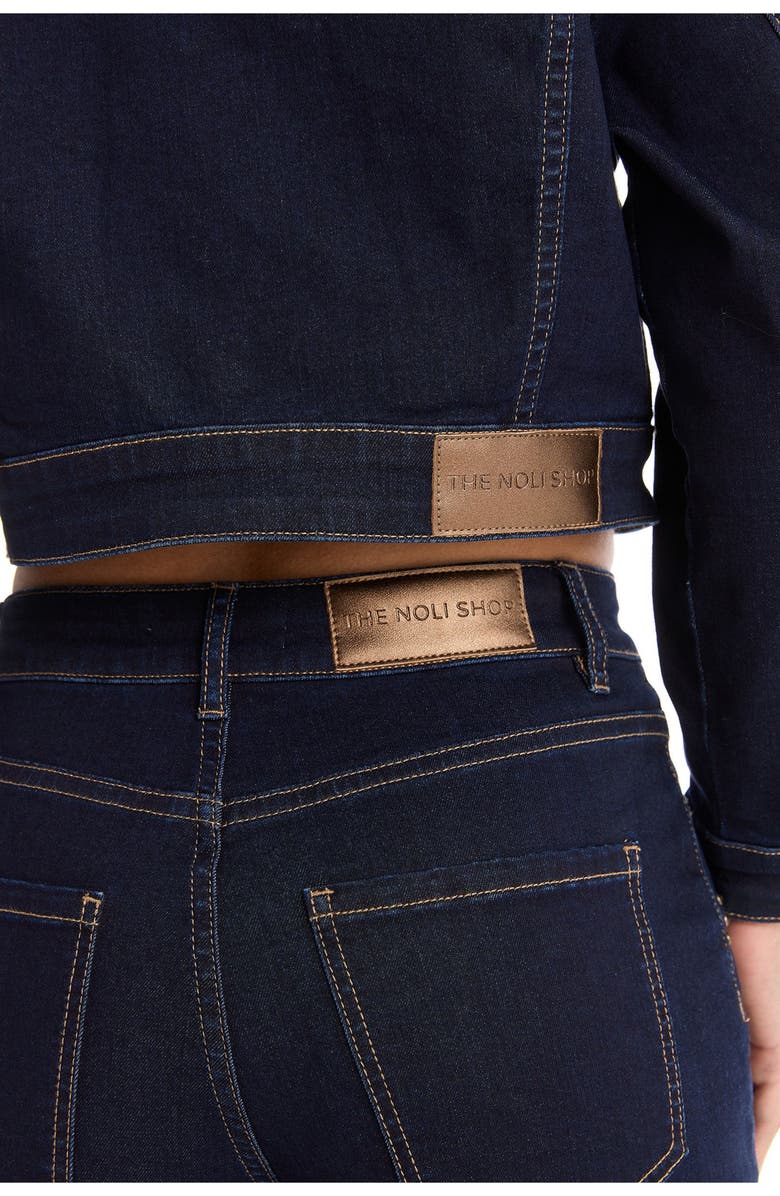 The Noli Shop Kaia Studded High Rise Jean Petite, Alternate, color, Indigo