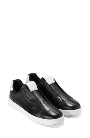 Cole Haan Grand Crosscourt Luxe Slip-on Sneaker In Black