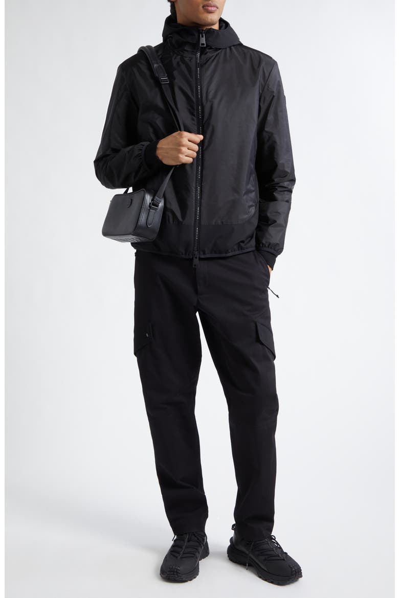 Galveston Water Repellent Hooded Jacket, Alternate, color, BLACK