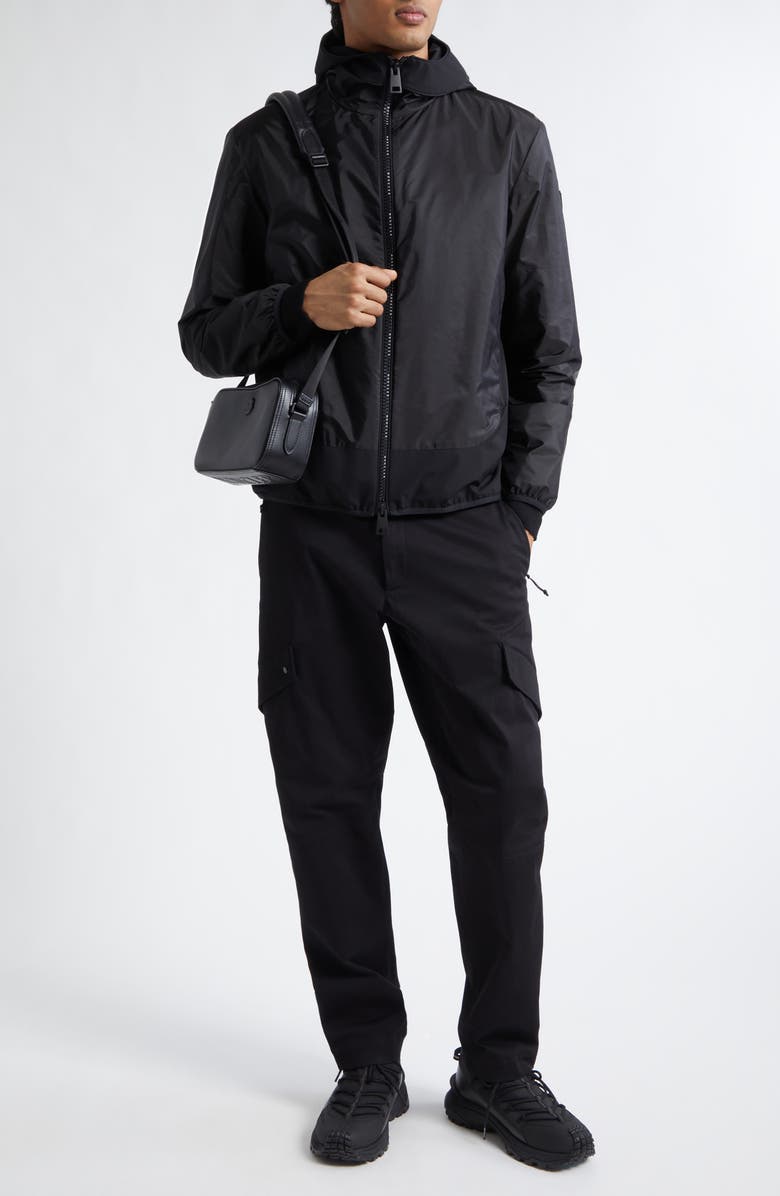 Moncler Galveston Water Repellent Hooded Jacket, Alternate, color, Black
