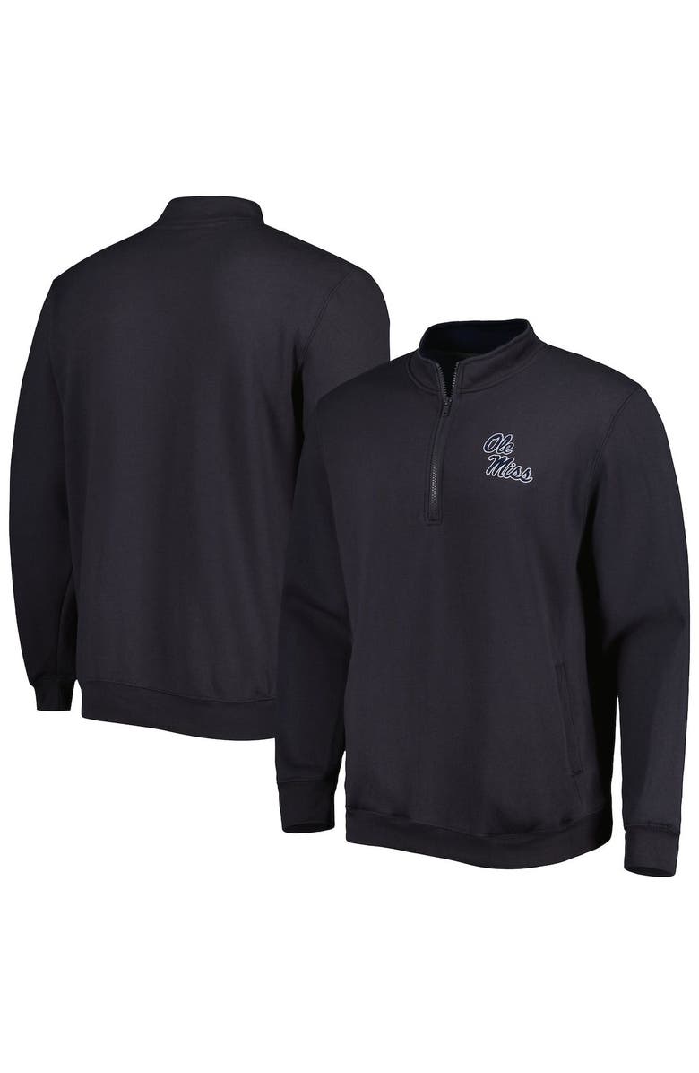 COLOSSEUM Men's Colosseum Charcoal Ole Miss Rebels Tortugas Logo Quarter-Zip Jacket, Main, color, Charcoal