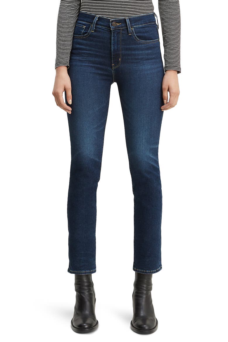 Levi's® 724™ High Waist Crop Straight Leg Jeans, Main, color, LONDON INDIGO
