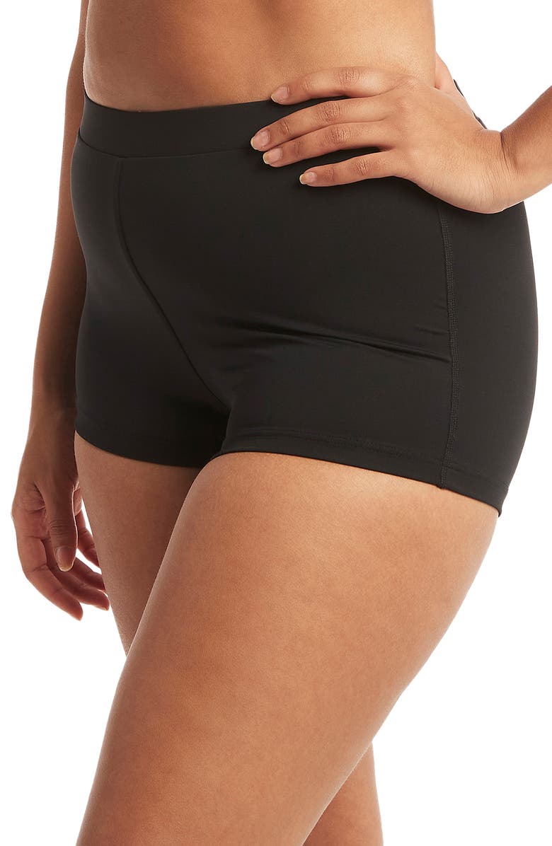 Sea Level The Katie Boyleg Swim Shorts, Alternate, color, Black