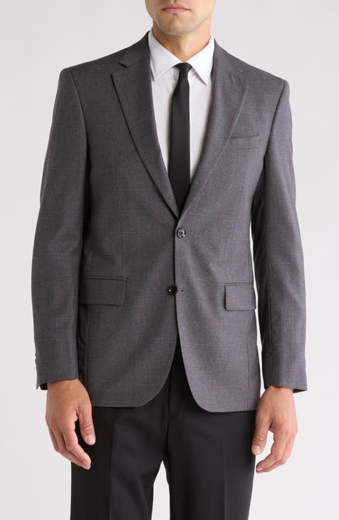 Jarrow Check Slim Fit Stretch Wool Sport Coat