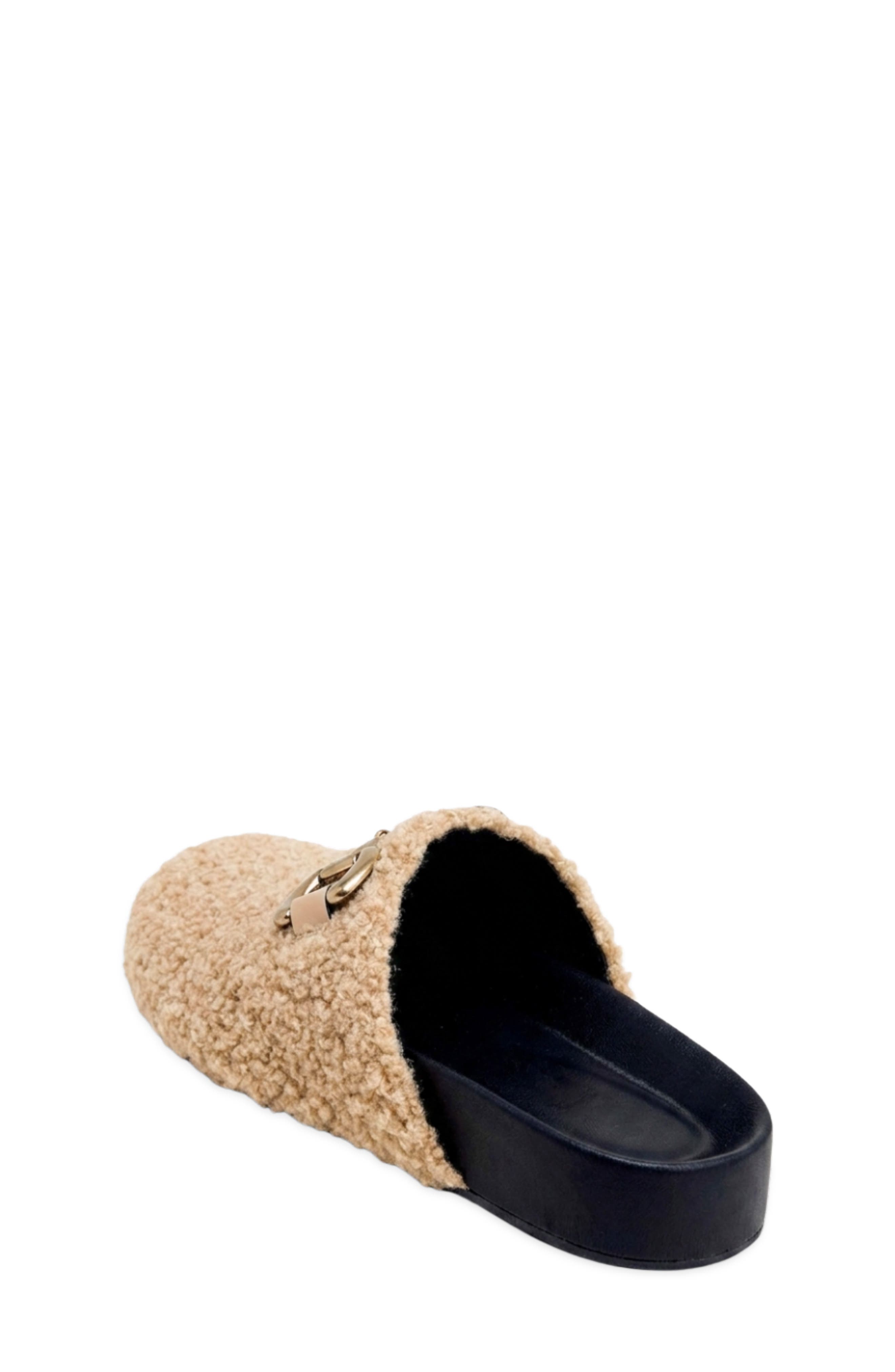 Kids' Azalea Mini Faux Shearling Mule, Alternate, color, BEIGE