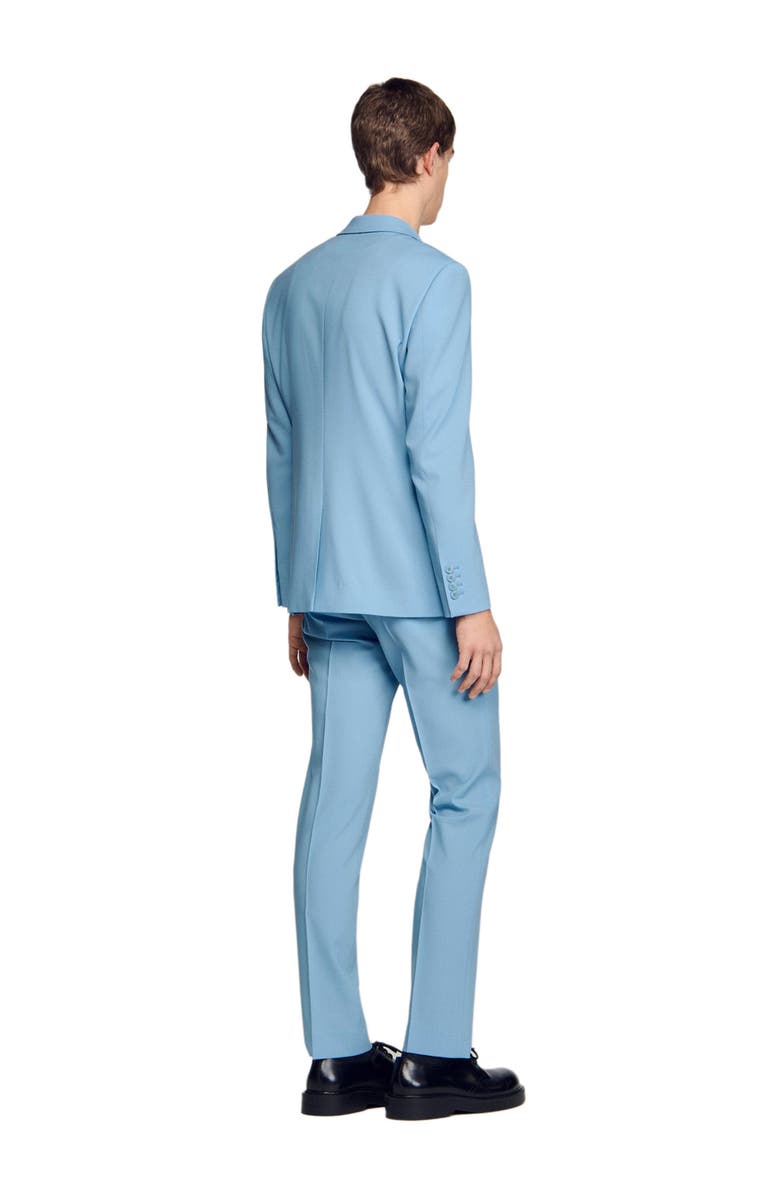 SANDRO Wool suit jacket, Alternate, color, Sky Blue