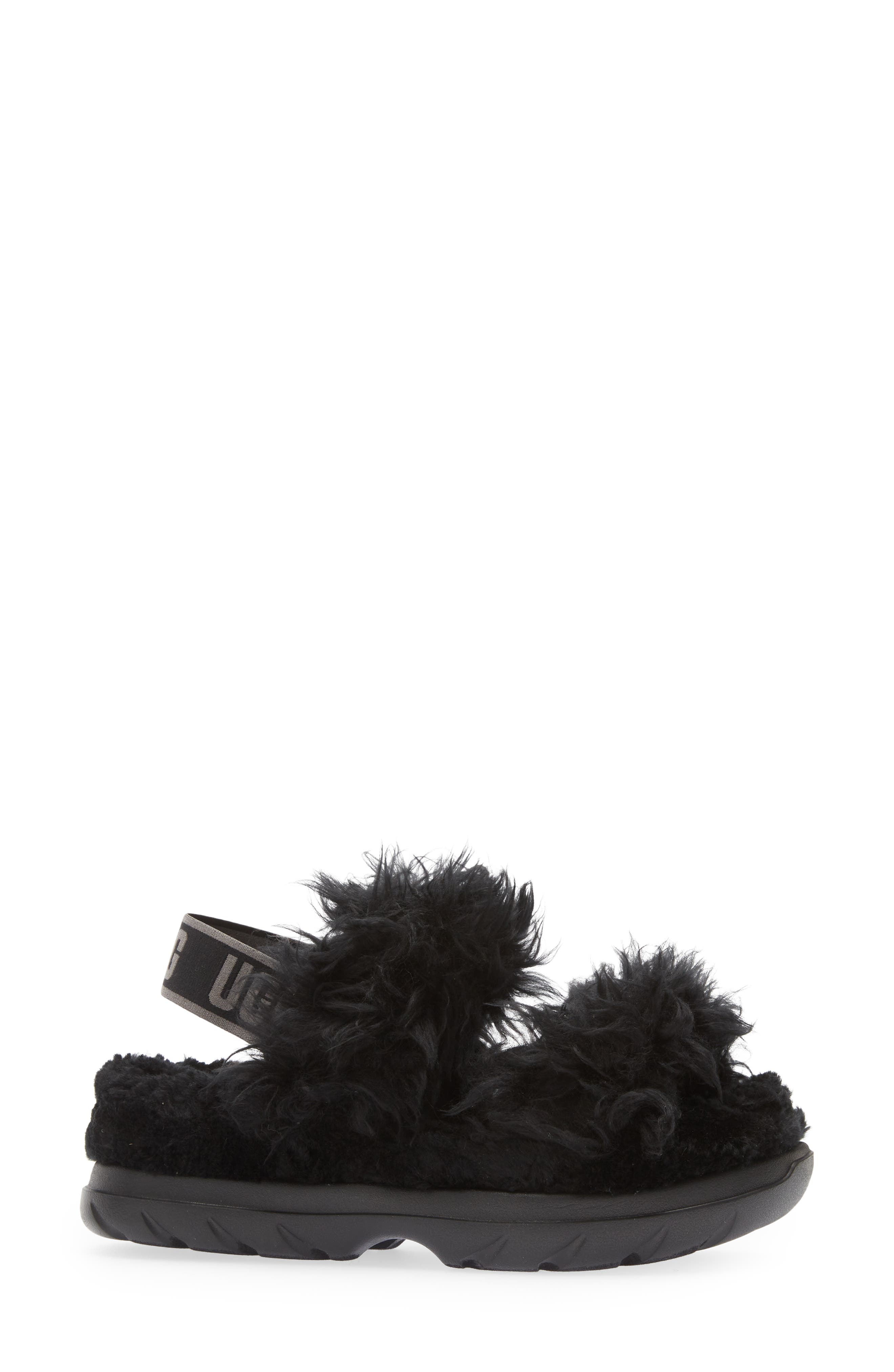 UGG<sup>®</sup> Fluff Sugar Faux Fur Sandal, Alternate, color, 