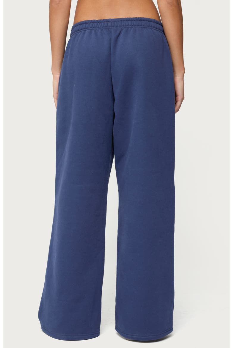 Glitter Girl Straight Leg Sweatpants, Alternate, color, NAVY