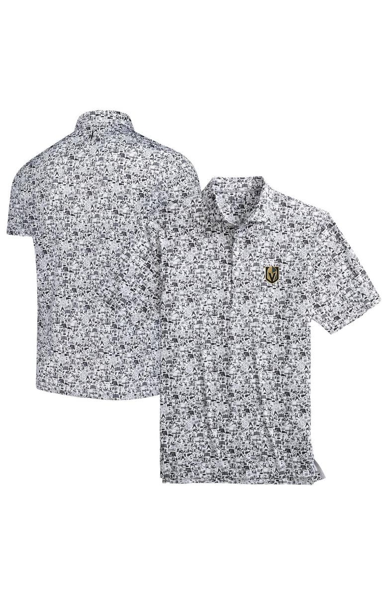 johnnie-O Men's johnnie-O Black/White Vegas Golden Knights Slapshot Polo, Main, color, Black