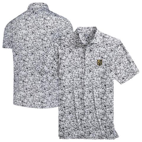 Men's johnnie-O  Black/White Vegas Golden Knights Slapshot Polo