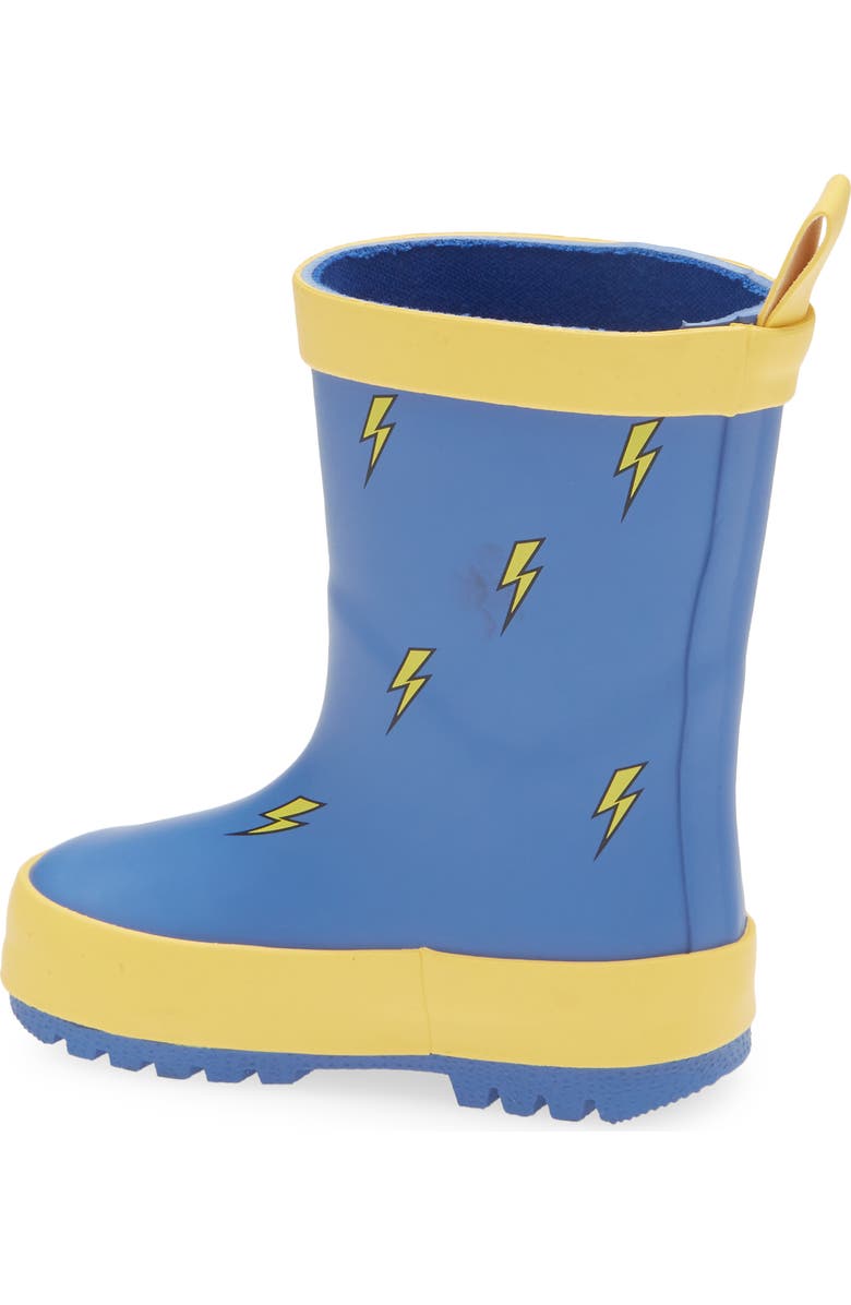 Harper Canyon Kids' Audra Lightning Bolt Rain Boot, Alternate, color, Blue Multi