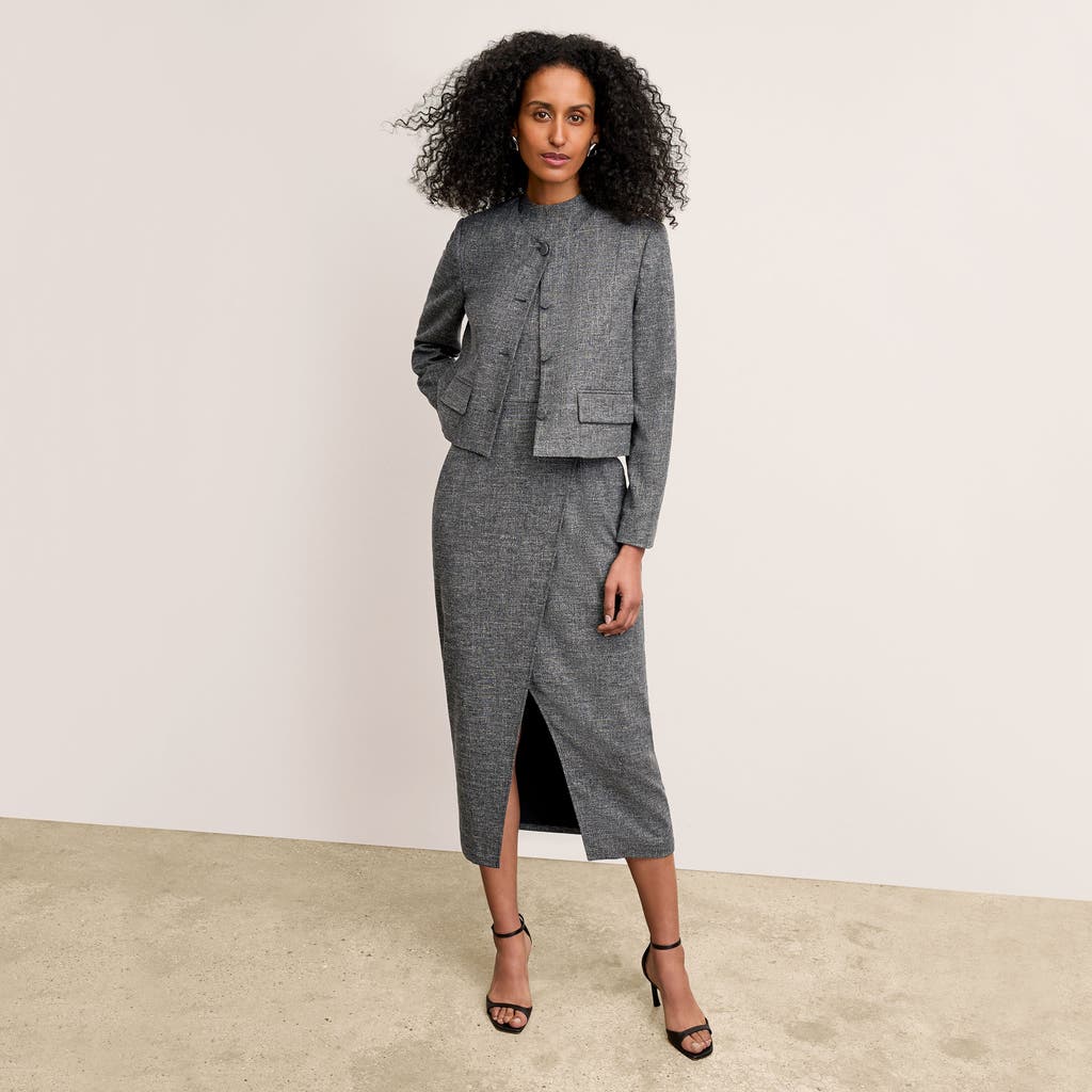 M.M.LaFleur Aniya Jacket - Crosshatch Suiting in Black/white