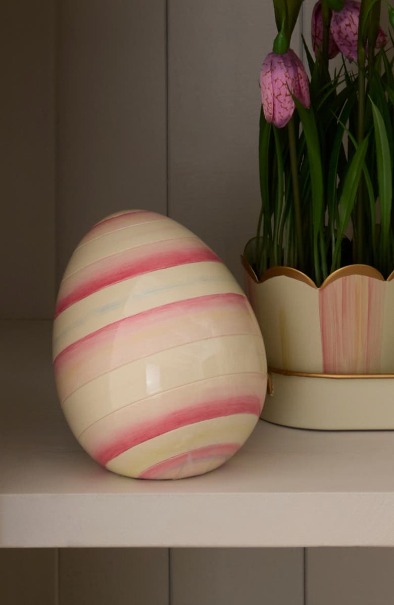 MACKENZIE CHILDS Bubblegum Stripe Mini Egg, Alternate, color, Pink