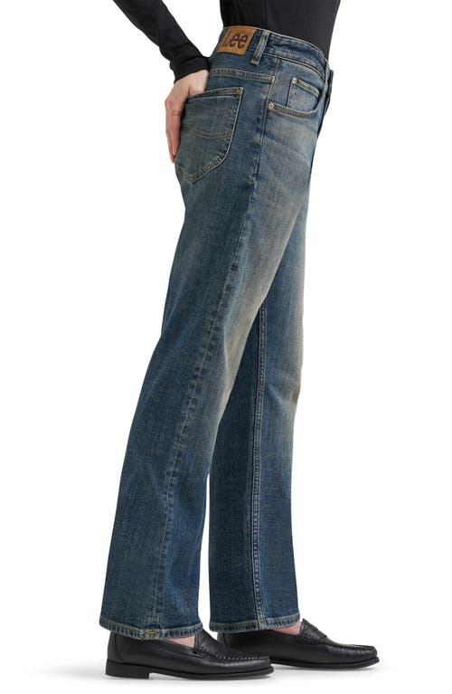 Lee Rider Classic High Waist Straight Leg Jeans In Blue