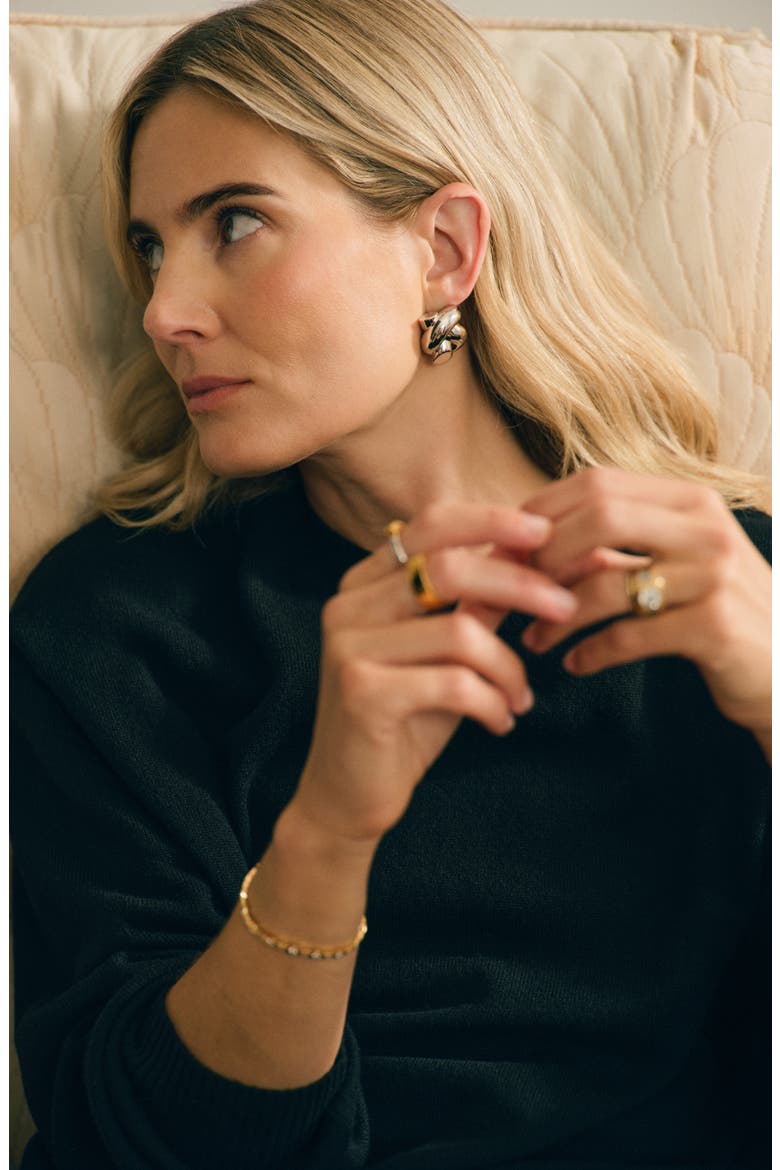 x Lucy Williams Oversize Knot Stud Earrings, Alternate, color, SILVER