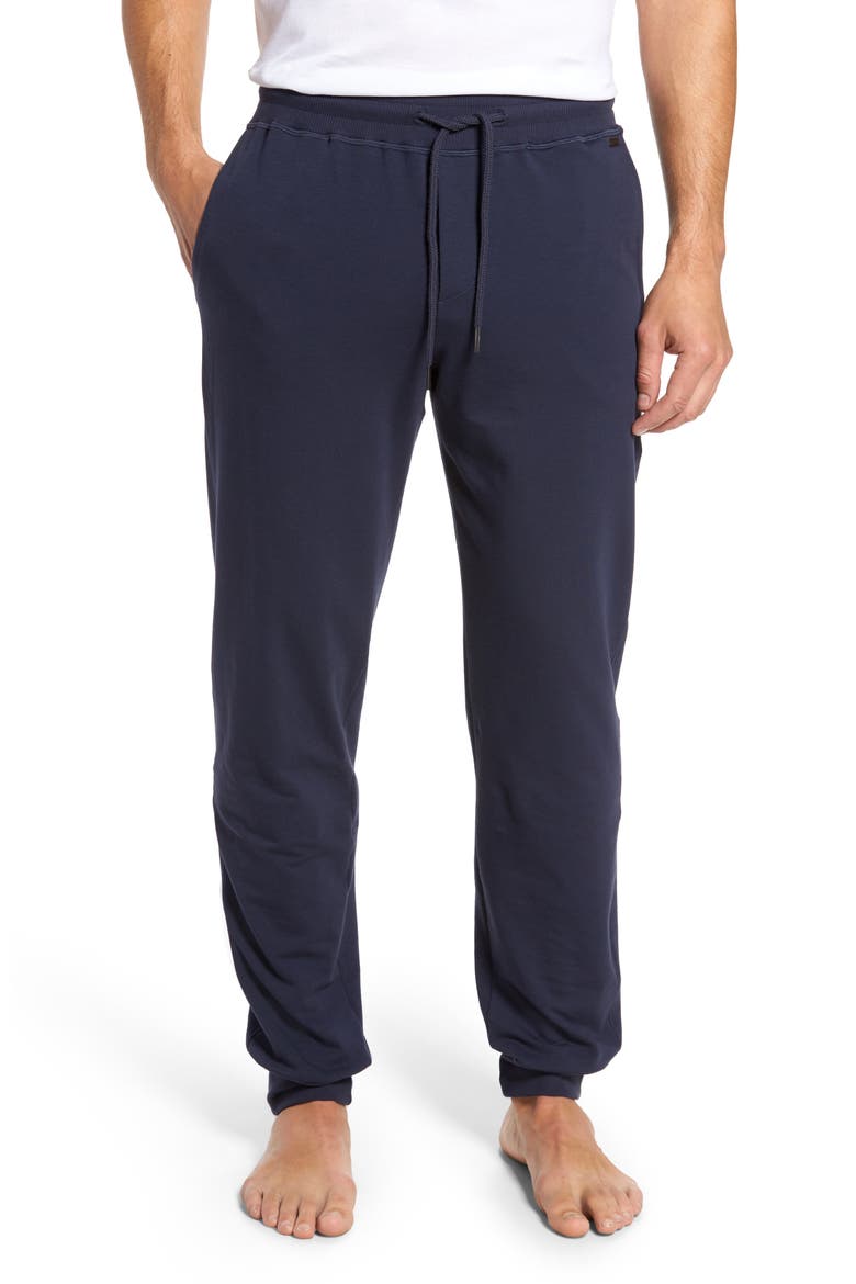 Living Cotton Drawstring Lounge Pants, Main, color, BLACK IRIS