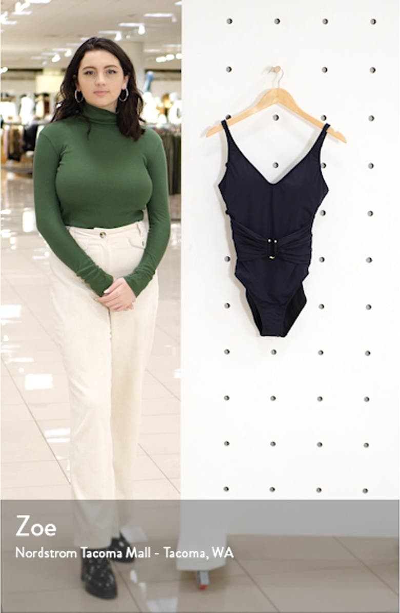 All About U Bar Detail One-Piece Swimsuit, sales video thumbnail