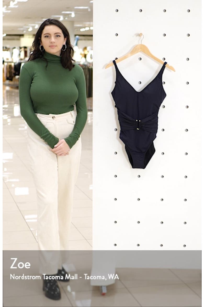 All About U Bar Detail One-Piece Swimsuit video