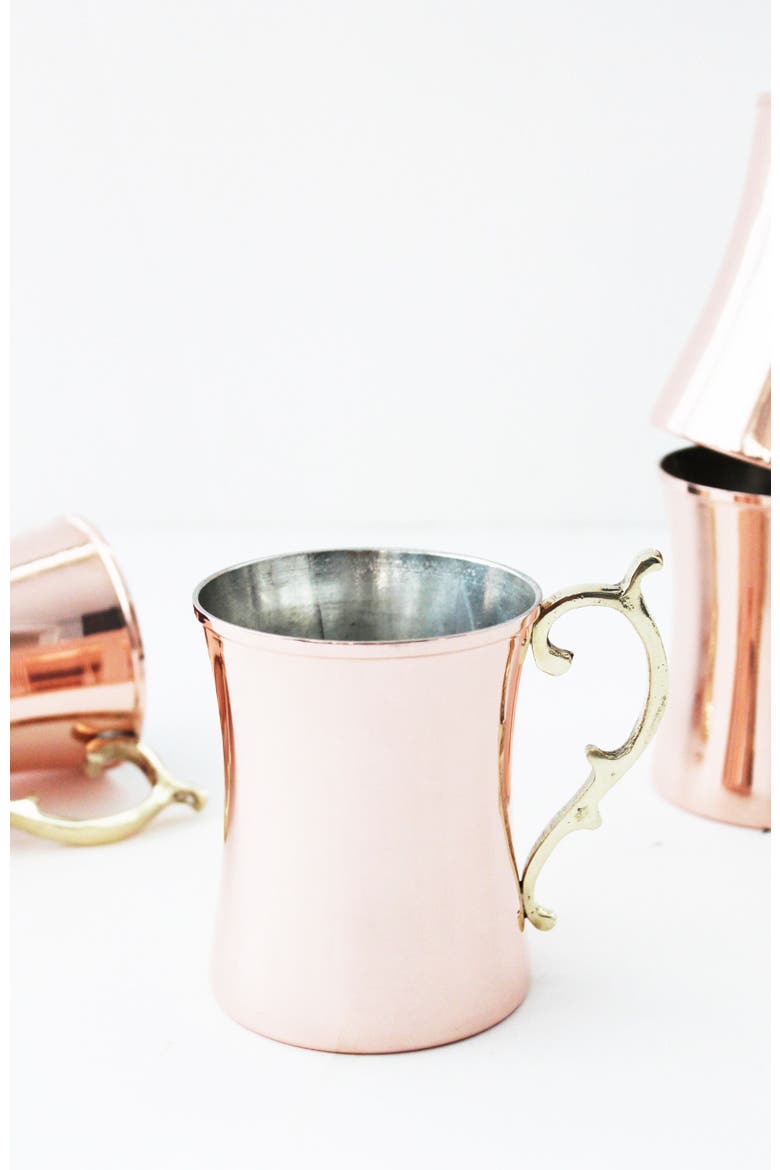 Vintage Inspired Cocktail Mugs, Alternate, color, Copper