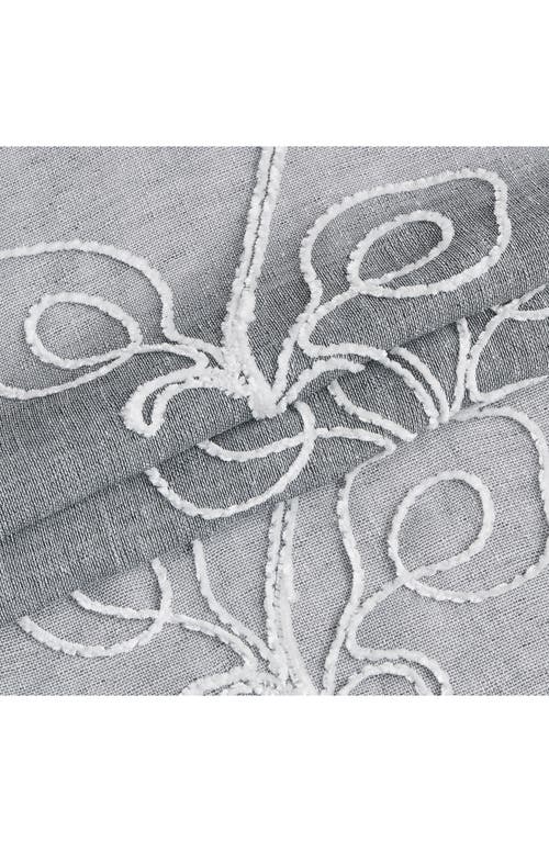 Dainty Home Set Of 2 Embroidered Sheer Curtain Panels In Gray