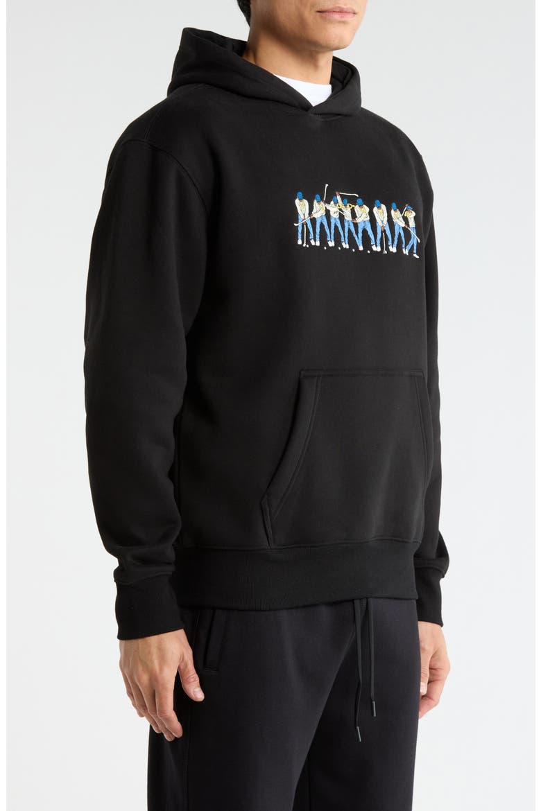 Sequence Embroidered Hoodie, Alternate, color, BLACK