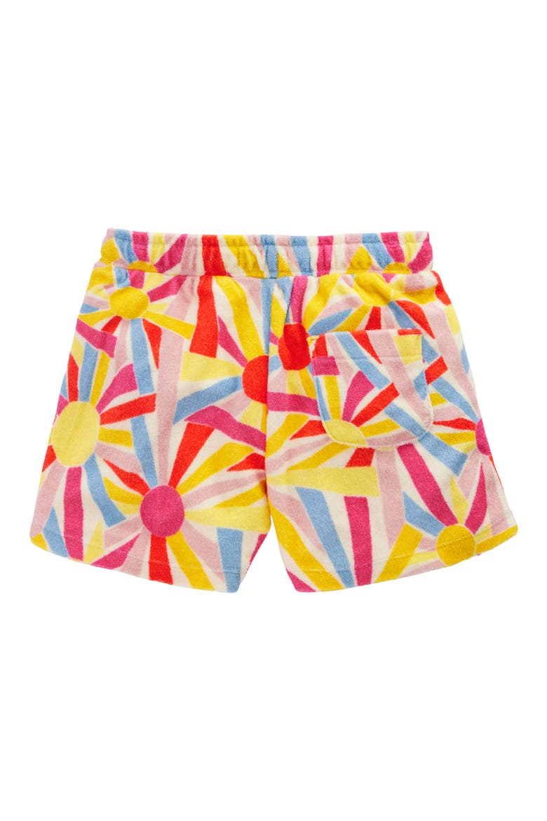Kids' Cotton Blend Terry Cover-Up Shorts, Alternate, color, SOFT IVORY SUNBURST
