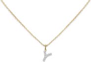 Monica Vinader Lab Grown Diamond Initial Pendant Necklace